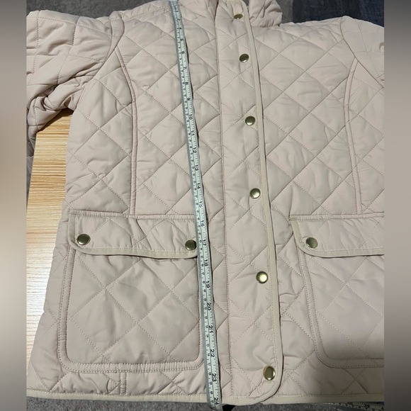 J.Crew Quilted Puffer Jacket Tan Gold Hardware Size Small | Classic Preppy Fall - Picture 11 of 11